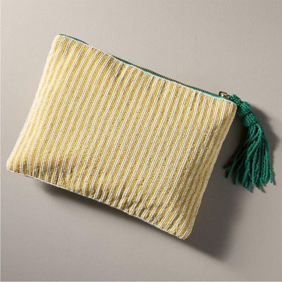 Anthropologie The Fiona Large Beaded Pouch NWT - Picture 3 of 14